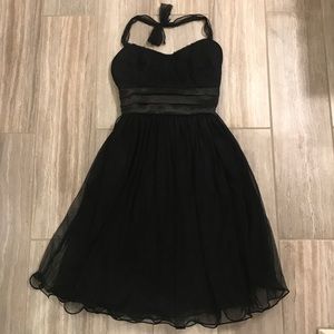 Studio Y Small Black Dress tulle short halter